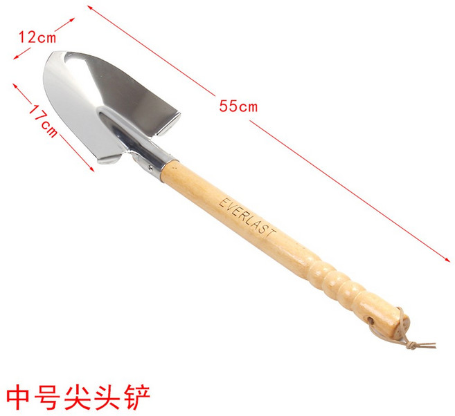 캠핑 야전삽 정원 재배 터닝 청소 화분 버킷 쇠말뚝 캠핑공구 가방 섹션 손삽 15, 미디엄 사이즈의 뾰족한 모양