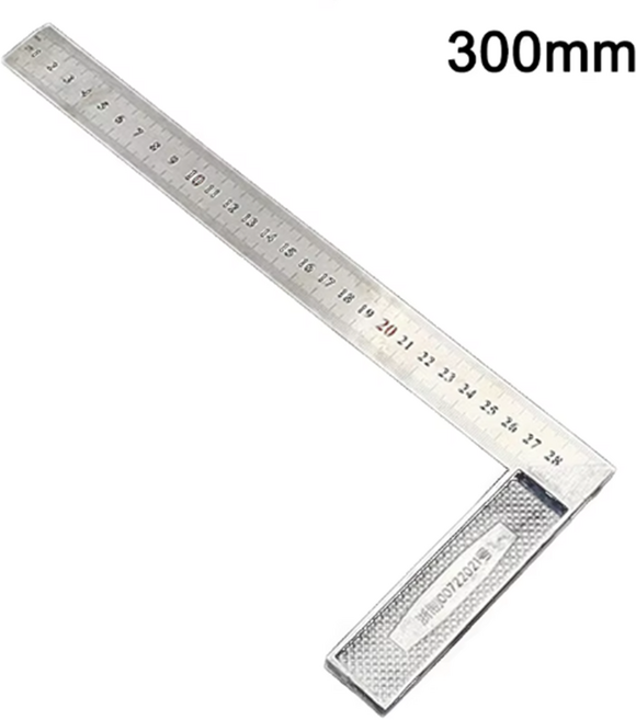 직각자 목공자 연귀자 용접자 기역자 찰자 스틸 스테인리스 300mm 1Pcs