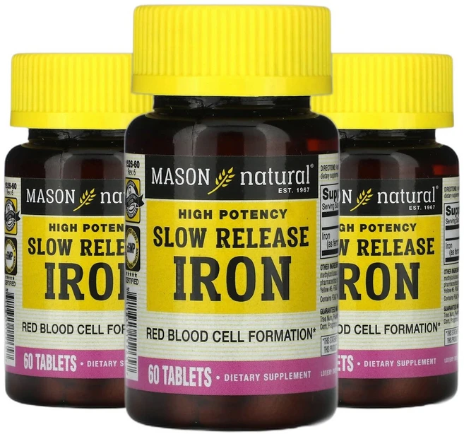 메이슨내추럴 철분 irn 서방형 고효능 60정 2+1 - 쿠팡