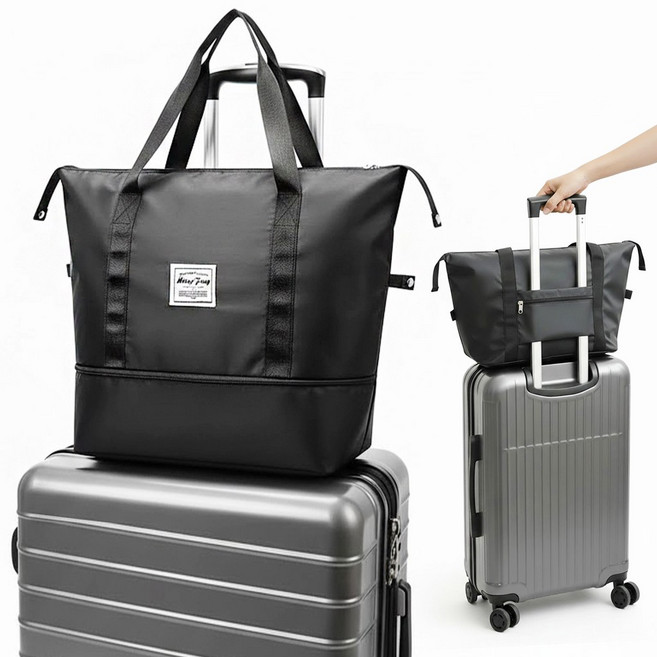 생활편집소 확장형 캐리어 결합 보조가방 폴딩백