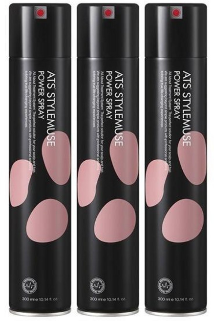 ATS 스타일뮤즈 파워스프레이 3개세트 강력한 셋팅 깨끗한 세정, 300ml, 3개