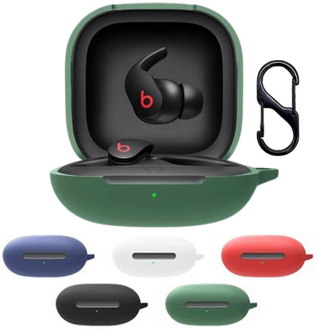 비츠 핏 프로 Beats Fit Pro 이어폰 호환 슬림 소프트 젤리 실리콘 케이스 커버, 비츠 핏 프로_그린, 1개