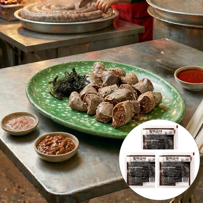 속이 꽉찬 전통 팔백순대 300G 3입, 3개