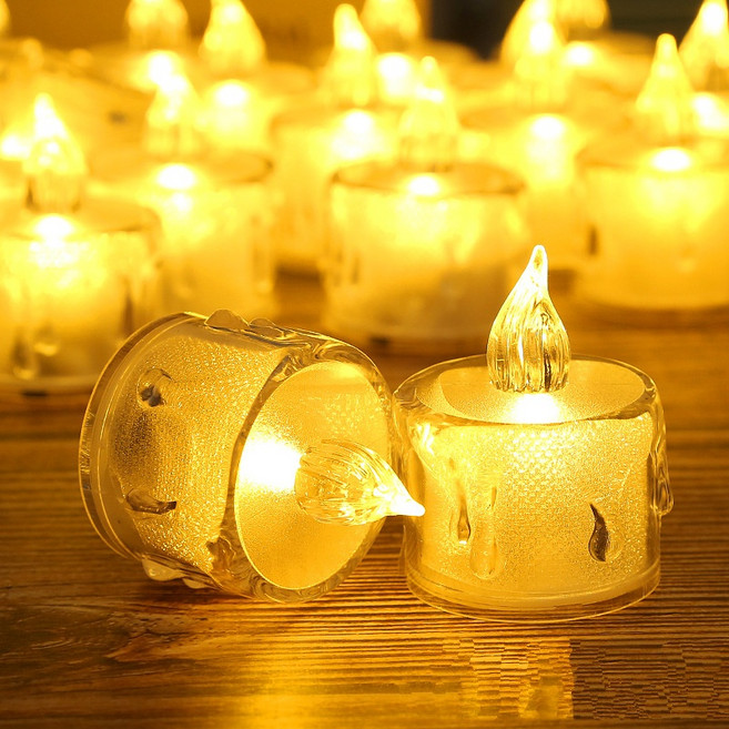 LED透明電子蠟燭燈 氣氛燈 求婚佈置