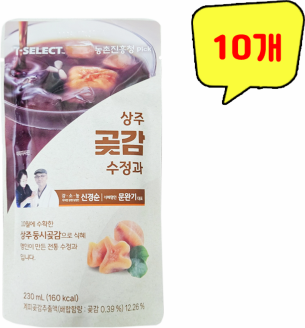 상주곶감 수정과 파우치 음료, 230ml, 10개