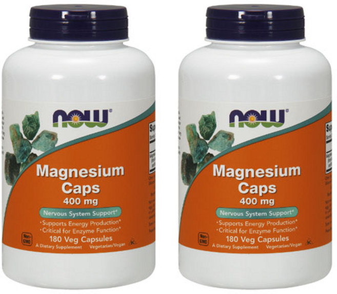 미국 Now Foods 마그네슘 400mg 180캡슐 x 2통 (마그네슘 효능), 180정, 2개