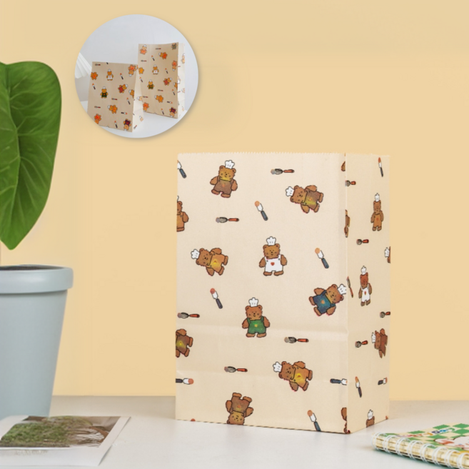 라이크준 구디백 선물 포장 종이 봉투 페이퍼백 기프트백 10P, 1개, 베이지