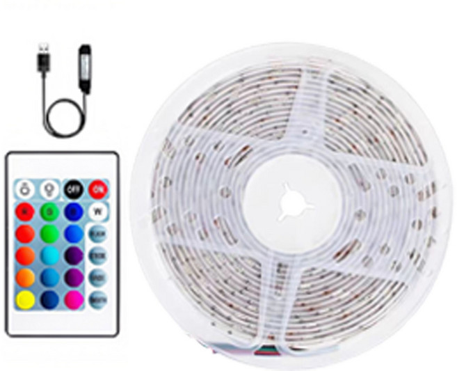 투데이리빙 led 네온 스트립 줄조명 + 리모컨 간접 조명 usb 스트링 라인 라이트 잘라쓰는 조명등 붙이는 센서등 캠핑 야외등 정원등, 1개, R98632W(화이트 3M