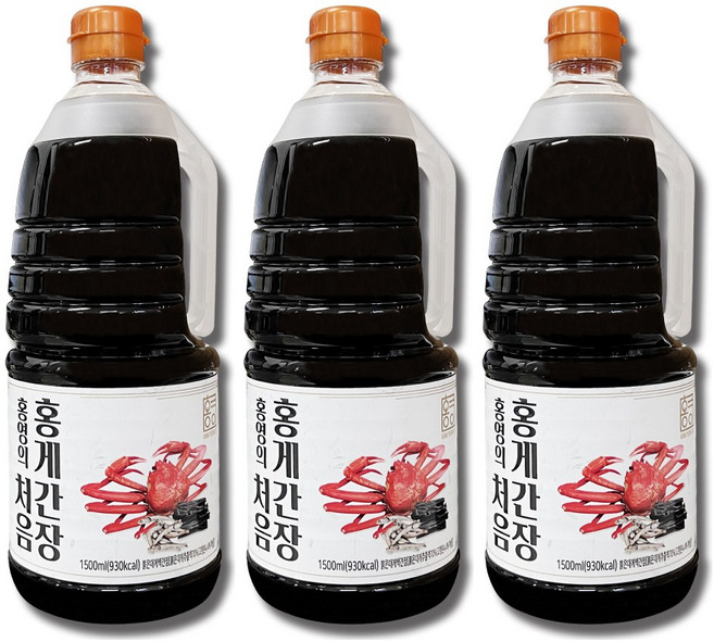 홍영의 처음 홍게 간장, 1.5L, 3개