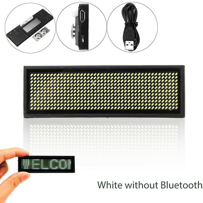 블루투스 LED 모듈 키트 보드 미니 전자 HD 메시지 가능한 프로그래밍 DIY 이름 디스플레이 스크롤, white no Bluetooth, 1개