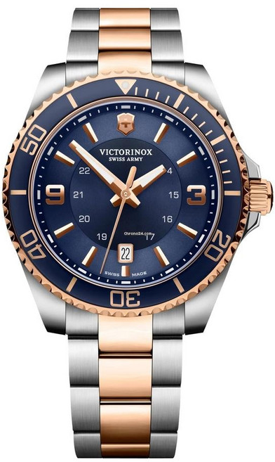 [Victorinox Swiss Army] 빅토리녹스 스위스 아미 매버릭 라지 투톤 스틸 블루 다이얼 남성용 시계 241950