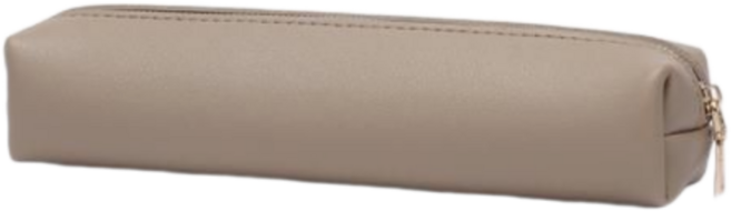 IANSOSO 가죽 펜 파우치 필통, 1개, 브라운