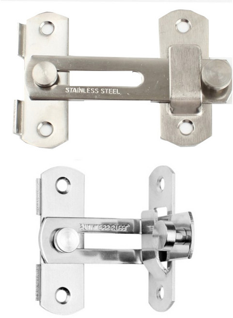 유유성안 스텐 미닫이문 코너 문걸쇠 걸고리 슬라이딩도어, 일자형소형, 1개