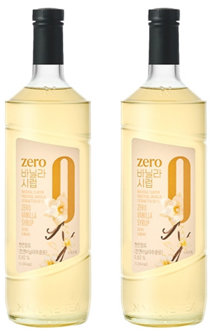 네이쳐티 zero 바닐라 시럽, 2개, 1L