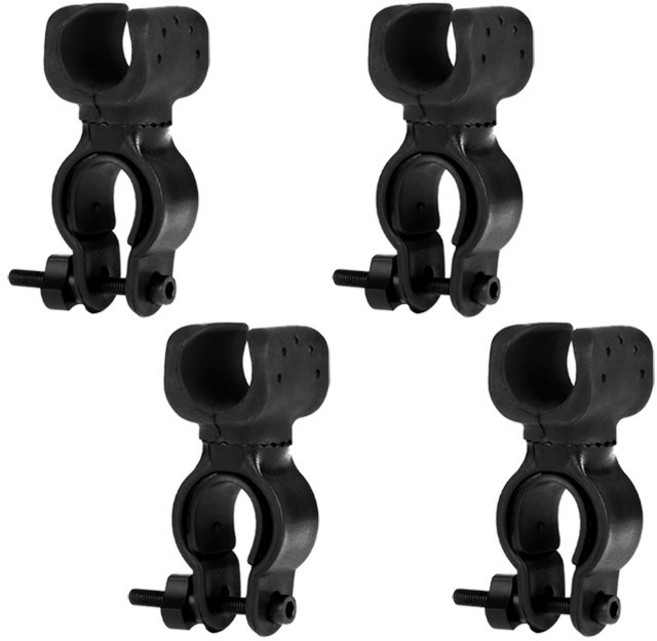 자전거 후레쉬거치대 B타입 1호 360도 회전형 라이트 거치대, 4개, 블랙