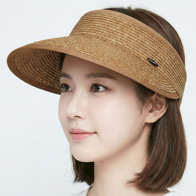여름 지사썬캡 돌돌이 뒷버클밴딩 라인엣지 시원한 밀짚 휴대하기 좋은 모자