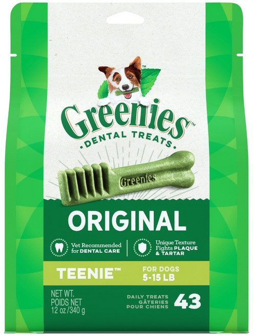 Greenies 健綠 潔牙骨 原味 寵物 狗潔牙骨 潔牙零食 美國, 2~7公斤犬專用, 340g, 1個