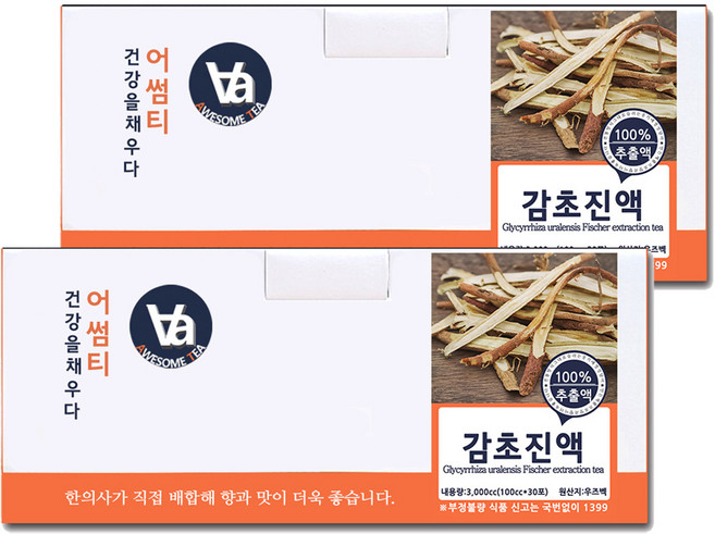 중저온추출 16시간 우즈베키스탄 감초 즙 진액, 100ml, 60개