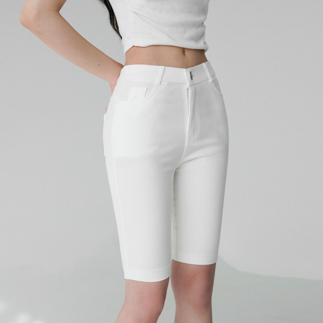 잇진 여성 스판 밴딩 바이커 쇼츠 5부 반바지