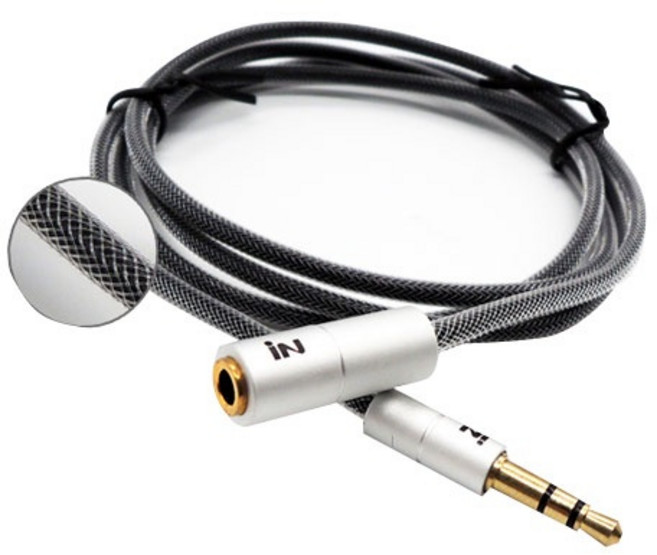 IN 3극 3.5파이 AUX 스피커 연결 연장 케이블 패브릭타입선 OFC 무산소동선, 1M, AUXFB, 1개