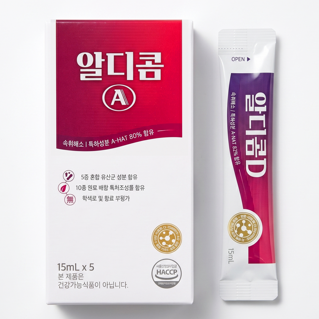 공식 숙취해소제 알디콤A 액상스틱형 5포입, 75ml, 2개