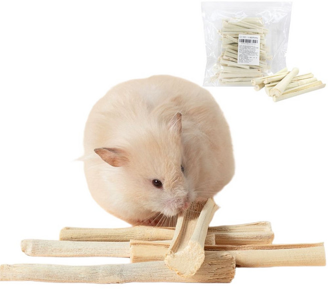 햄스터 토끼 다람쥐 소동물 천연 건조 사탕수수 이갈이 간식, 125g, 1개