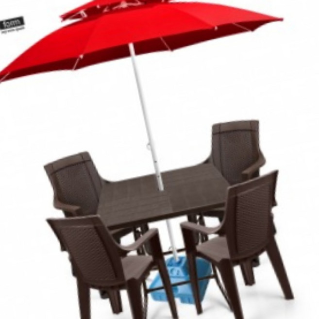 케이쓰리 야외테이블의자 파라솔 테이블 4인세트, 파라솔세트83