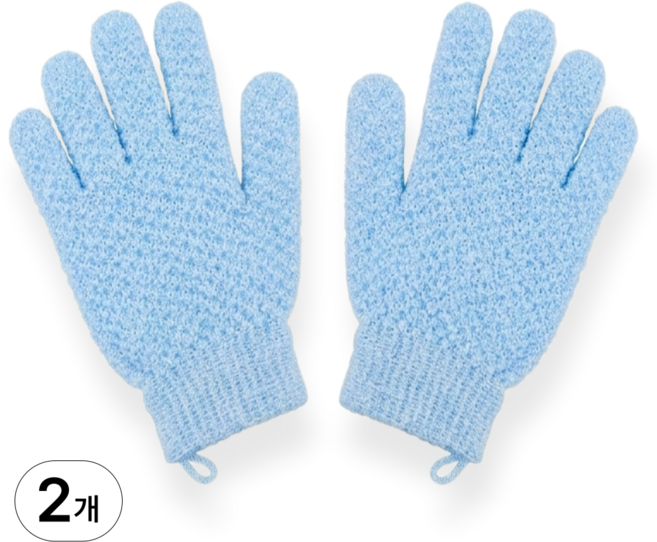 디뷰 부드러운 저자극 샤워 장갑, 2개입, 1세트, 블루