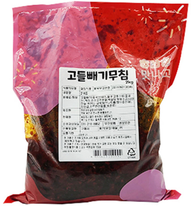 대화농산 맛나고고들빼기무침2KG, 2kg, 1개