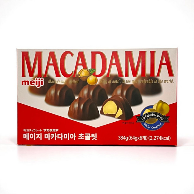 최대한Da MEIJI 마카다미아 초콜릿 64g X 6개 1상자, 384g, 1박스