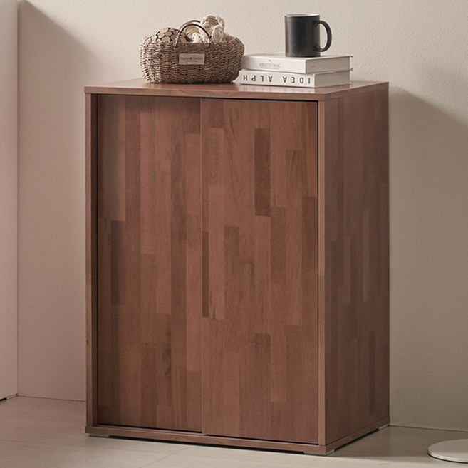 가구소점 온화 틈새 슬라이딩 수납장, 3단, 멀바우