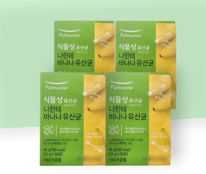 풀무원 나한테 바나나 유산균 60포 / 식물성유산균, 1.5g, 4박스, 30회분