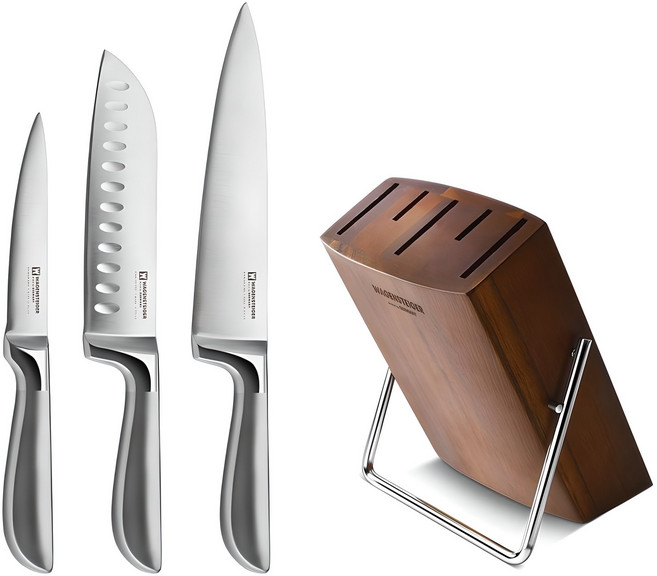 바겐슈타이거 슈미트 올스텐 칼 3종 + 로버스트 칼블럭 세트, 1세트, 과도 + 산도쿠 + 쉐프 + 칼블럭