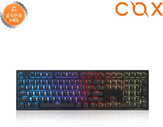 COX 콕스 엠프리스 RGB PBT 완전방수 유선 일반형 키보드, 1 color (BLACK) 블랙, 1년 A/S (COX) EMPRESS 50g, 무접점