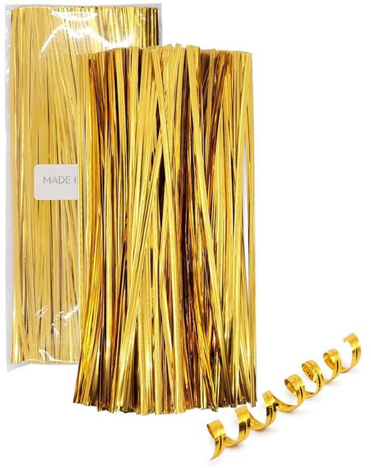 다용도빵끈 골드 20cm 약500개 빵끈 포장끈 칼라철심끈 1EA, 본상품