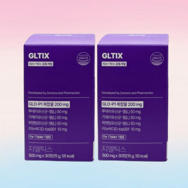 지엘틱정 국내최초 경구형 GLP-1 유산균, 30정, 2개