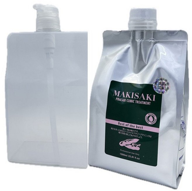 마키사키 프라칵시 헤어 클리닉 트리트먼트 1000ml+펌푸+케이스포함, 1L, 1개