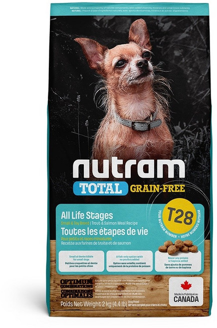 NUTRAM 紐頓 全系列犬飼料 1.13kg-2kg 小包裝, 1個, T28無穀鮭魚+鱒魚-小顆粒1.13kg, 1.13kg, 鮭魚+鱒魚