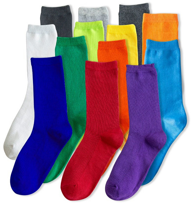 아워리빙 크레용 골지양말 장목 10켤레 세트