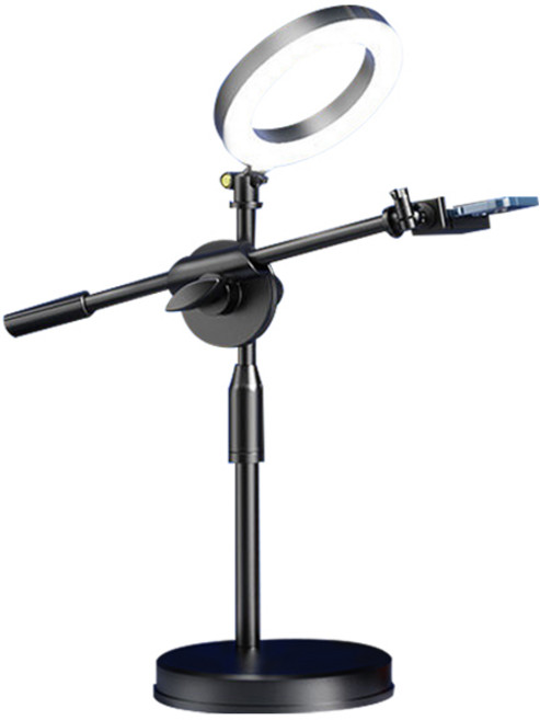 다렌 LIVE폰 거치대 라이브 방송 조명 삼각대, 테이블삼각대 16cmLED 리모컨