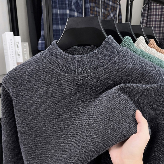 미스터먼쇼 남성 반폴라 기모 니트