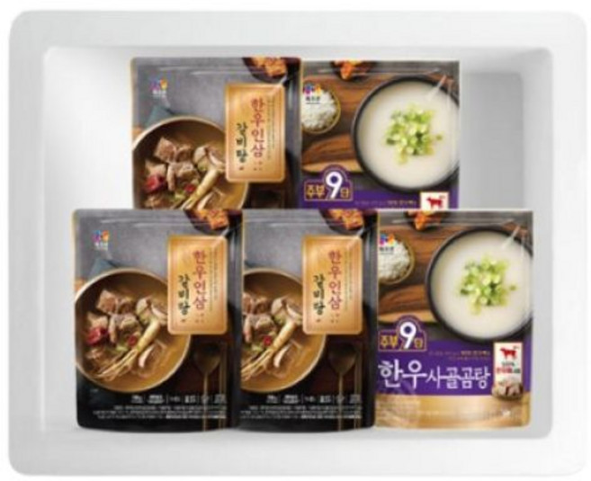 목우촌 한우 인삼갈비탕 E-1호 선물세트 (쇼핑백포함) 1세트, 1개