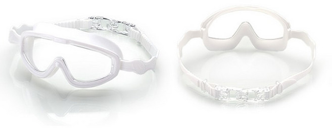 쉬핑 아동용 스노쿨링마스크 일안식 빅워터스윔 수경, 화이트