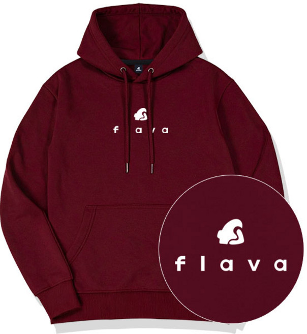 플라바 삼각 로고 후드티 남성 여성 오버핏 빅사이즈 후드 티셔츠