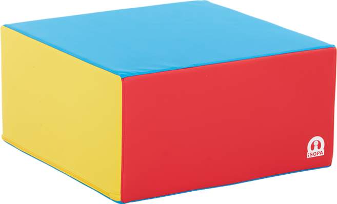 아이소파 챔피온 삼색사각 CH-2007 유아 실내 놀이터 정글짐 미끄럼 체육 매트, 1개