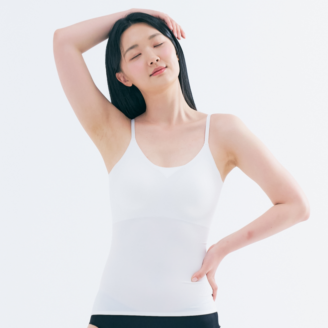 아나콘다이너웨어 슬림업 나시브라탑 U넥 브라캡일체형 스판덱스 뱃살 보정 브라렛 2colors