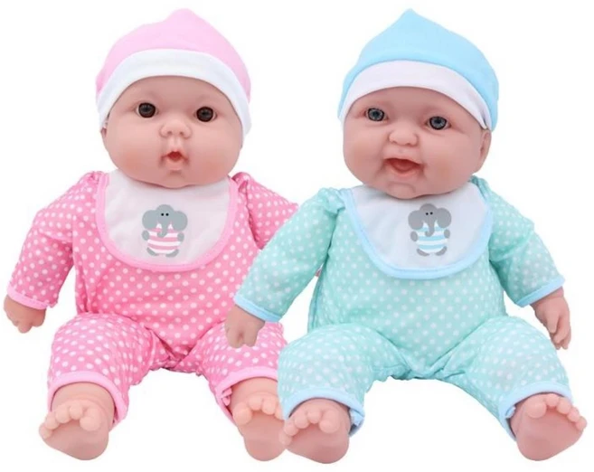 유아 정서발달시기 돌보기놀이용 소프트 아기인형 조카사랑 어린이집 놀이교구 4세, 1개, 색상랜덤 - 쿠팡