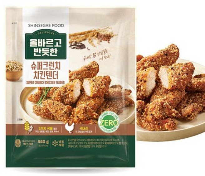 [신세계푸드] 올반 슈퍼크런치 치킨텐더, 440g, 5개