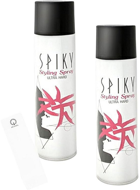 스파이키 헤어 스프레이 일리야 울트라 하드 190g 2개 하드 스프레이 힘든 felvita 에티켓 시트 첨부, 1개, 1g