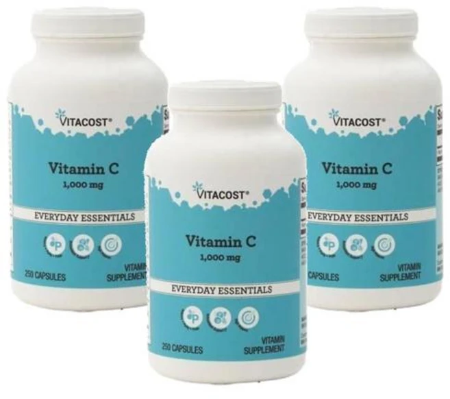 비타코스트 비타민C 1000mg Vitacost Vitamin C, 3개, 250정 - 쿠팡